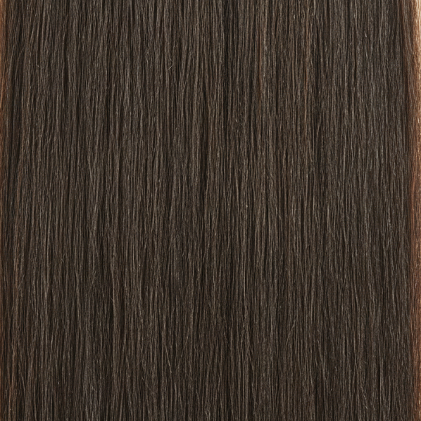 Close-up of dark brown hair strands