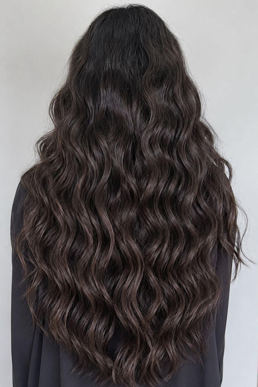 Long, wavy hair extensions